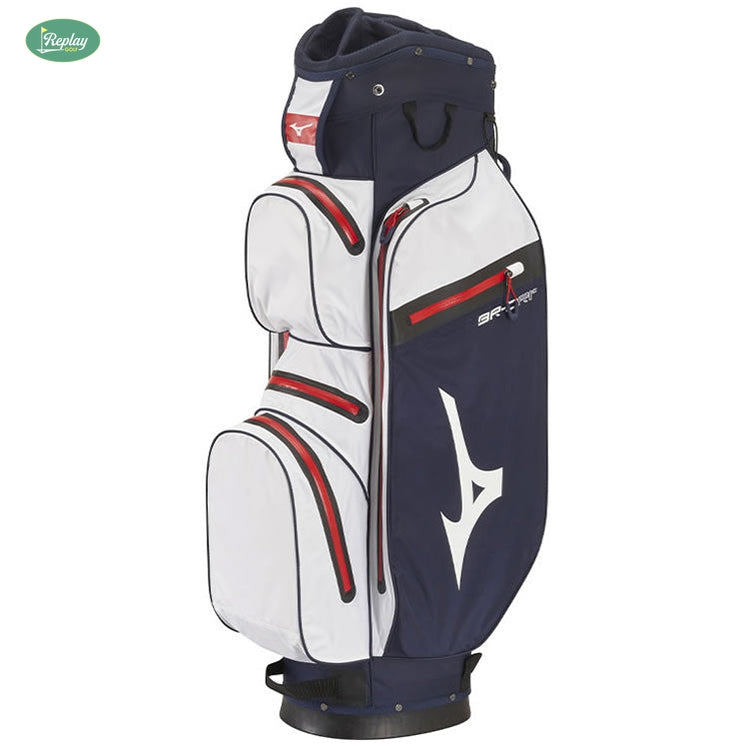 NEW Mizuno BR-DRI Waterproof 2021 Navy/White Cart Bag