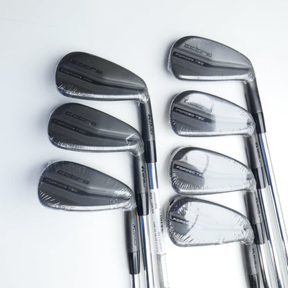 NEW Cobra King Forged Tec Black 2022 Iron Set / 4 - PW / Stiff Flex