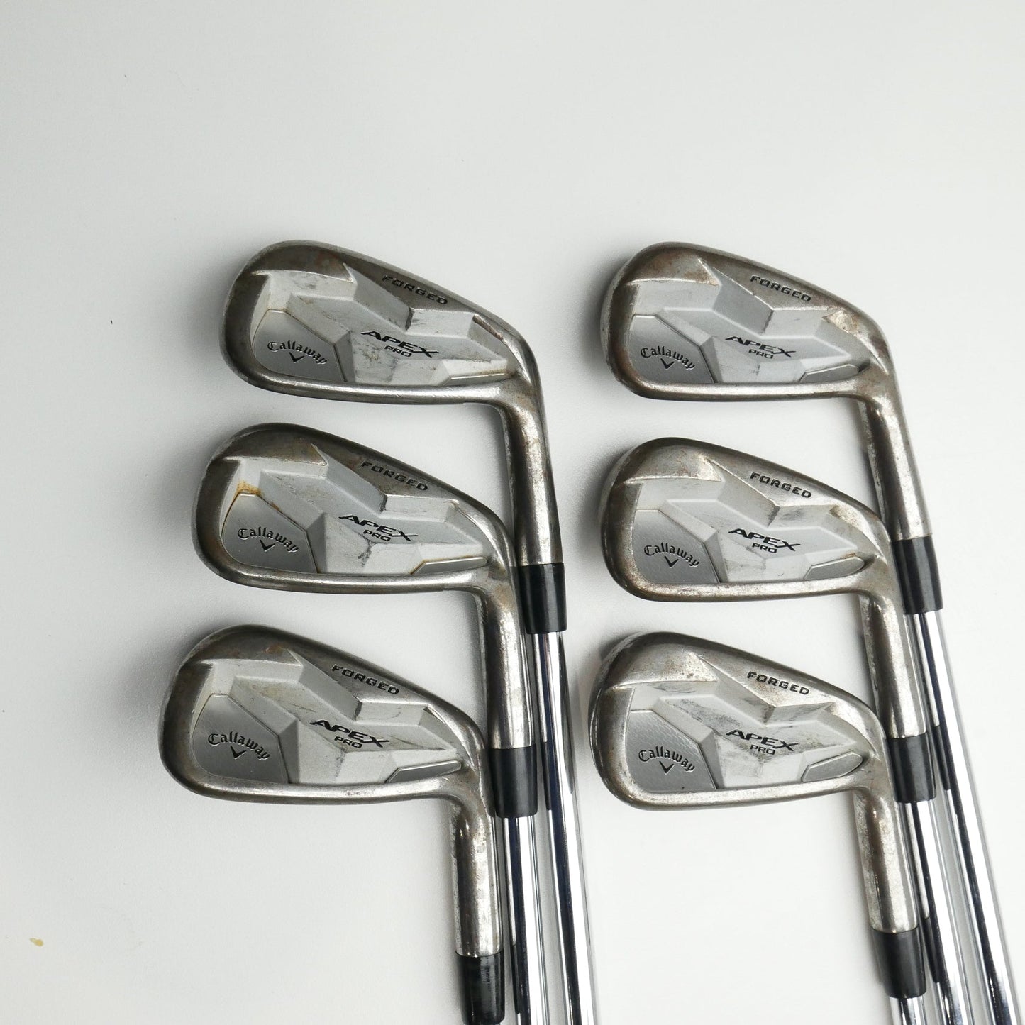 Used TOUR ISSUE Callaway Apex Pro 19 RAW Iron Set / 5 - PW / Stiff Flex