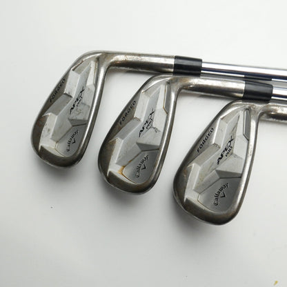 Used TOUR ISSUE Callaway Apex Pro 19 RAW Iron Set / 5 - PW / Stiff Flex