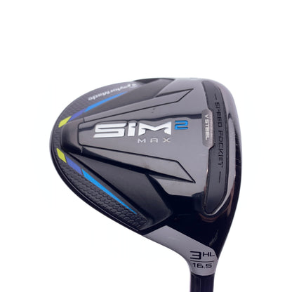 Used TaylorMade Sim2 Max 3  HL Fairway Wood / 16.5 Degrees / Regular Flex