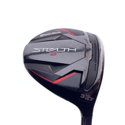 Used TaylorMade Stealth 2 3  HL Fairway Wood / 16.5 Degrees / Stiff Flex
