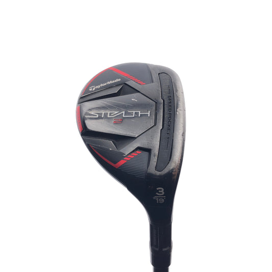Used TaylorMade Stealth 2 3 Hybrid / 19 Degrees / Stiff Flex