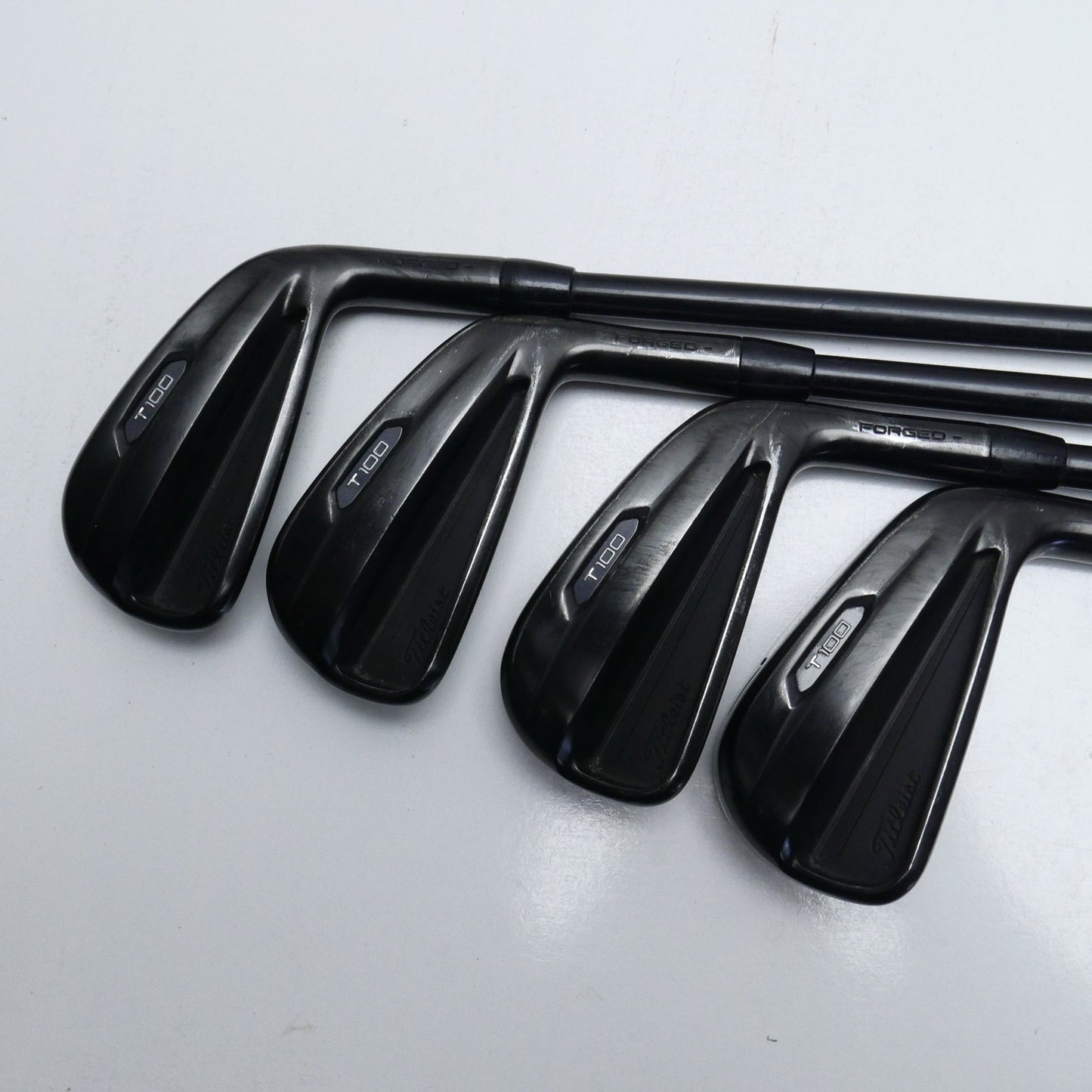 Used Titleist T100 2021 Black Iron Set / 4 - PW / Stiff Flex