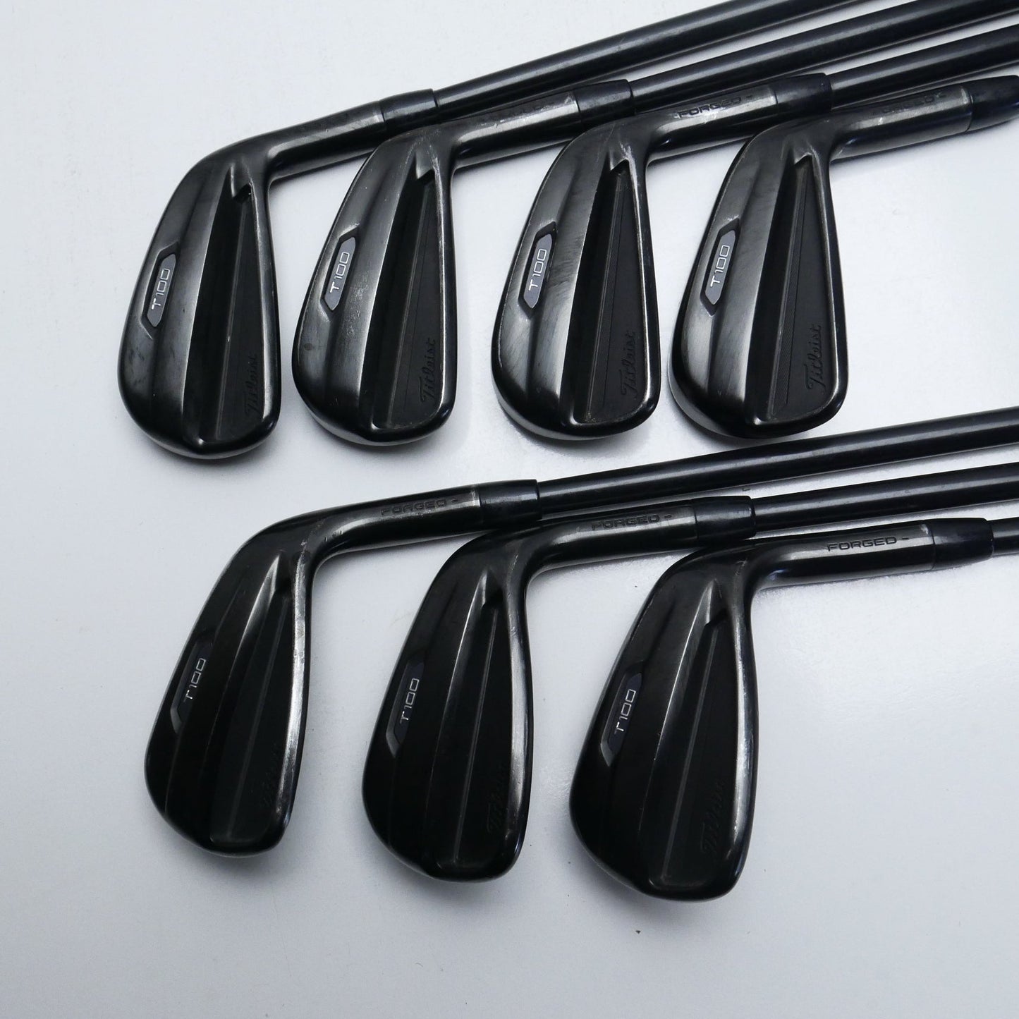 Used Titleist T100 2021 Black Iron Set / 4 - PW / Stiff Flex
