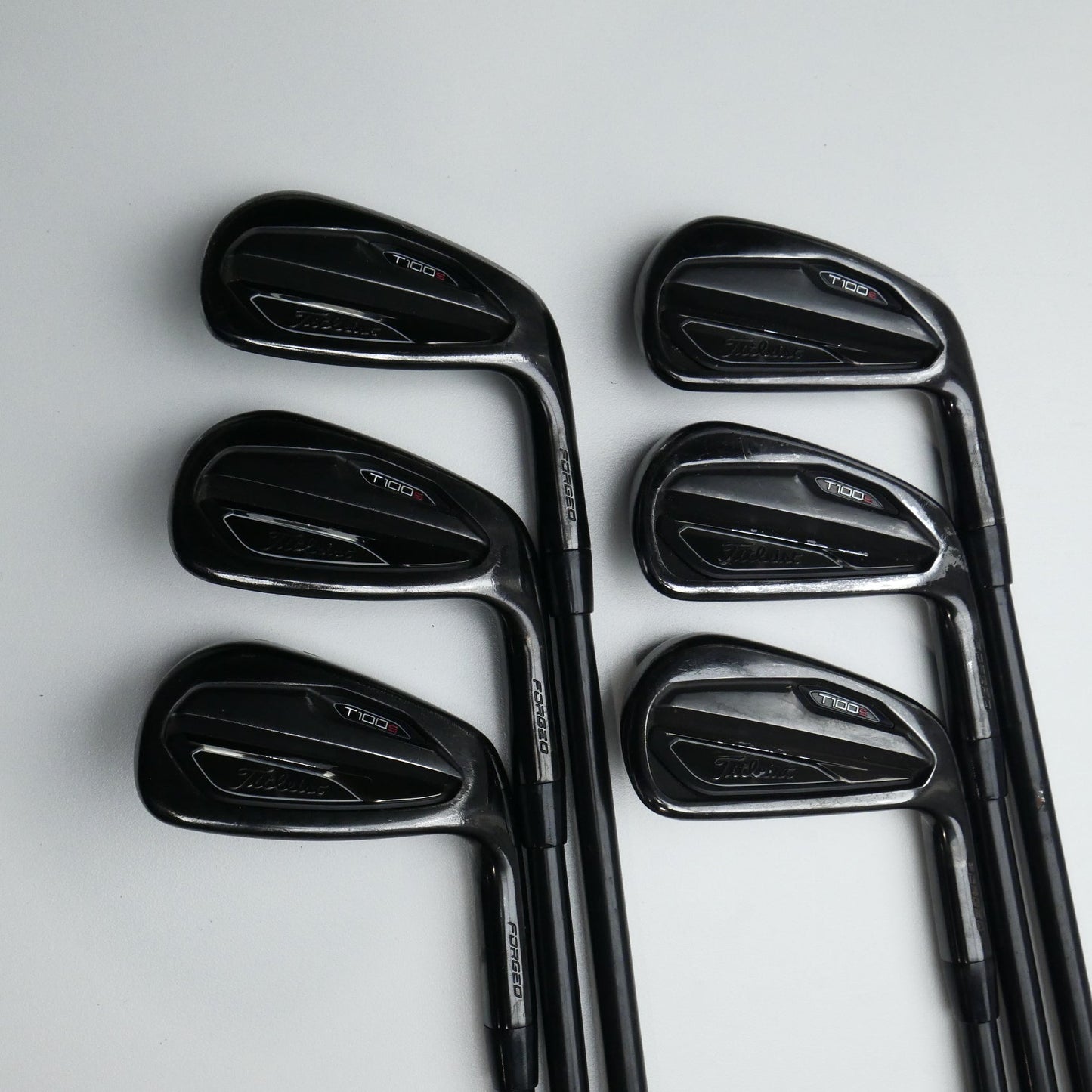 Used Titleist T100S 2021 Black Iron Set / 5 - PW / Stiff Flex
