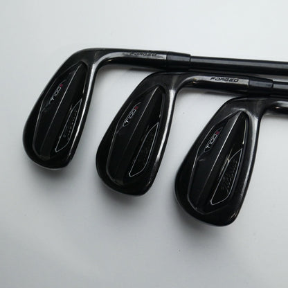 Used Titleist T100S 2021 Black Iron Set / 5 - PW / Stiff Flex
